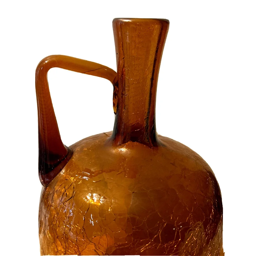 Vintage Blenko 6526 Amber Honey Glass Jug Joel Myers 14.25